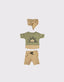 Комплект из футболки и шорт с принтом для малышей унисекс из 100% хлопка