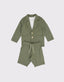 Children's 100% Linen Fabric 3-Piece Suit Set with Shorts