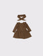 Детское платье и повязка на голову из 100% натуральной вафельной ткани