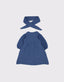 Плиссированное платье из детского муслина с повязкой на голову