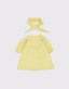 Плиссированное платье из детского муслина с повязкой на голову