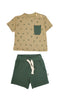 Baby Natural Printed T-Shirt-Shorts Set