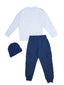 The Hooded Sweatshirt Tracksuit Set with Beanie for Children