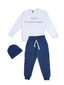 The Hooded Sweatshirt Tracksuit Set with Beanie for Children