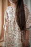 Детское плиссированное платье с воротником и воротником из 100% органического муслина с длинными рукавами